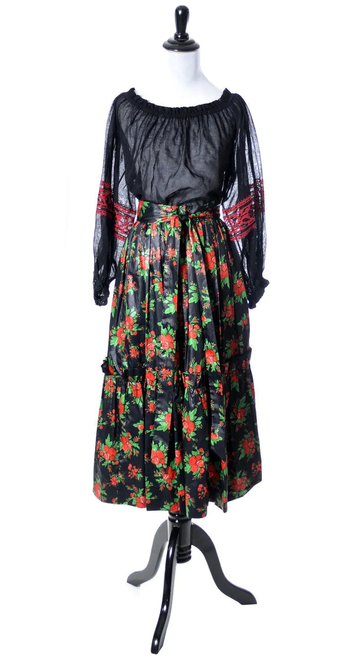 1970's Vintage Yves Saint Laurent Rive Gauche Peasant Blouse SOLD