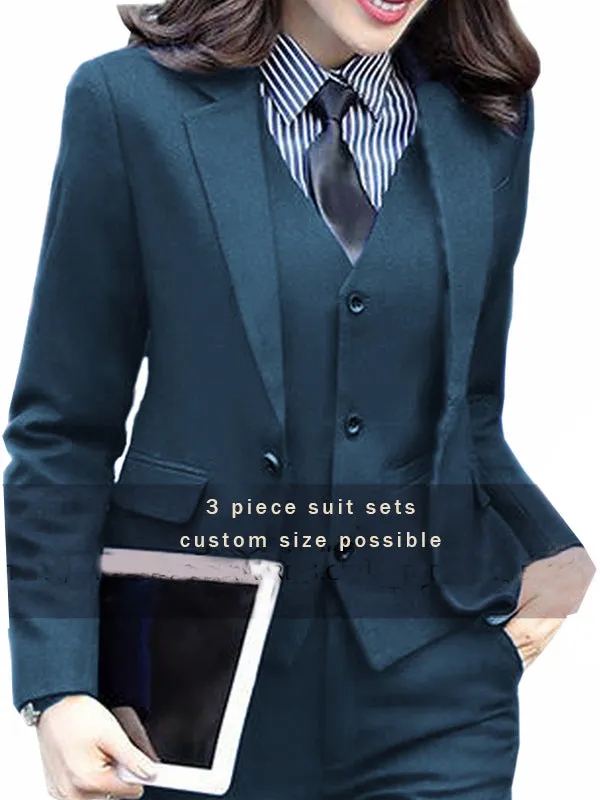 3 Piece Elegant Formal Business Lady Office Suit Set Work Wear Ashore Shop