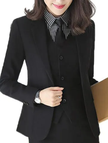 3 Piece Elegant Formal Business Lady Office Suit Set Work Wear Ashore Shop