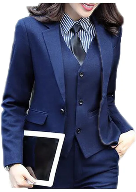 3 Piece Elegant Formal Business Lady Office Suit Set Work Wear Ashore Shop
