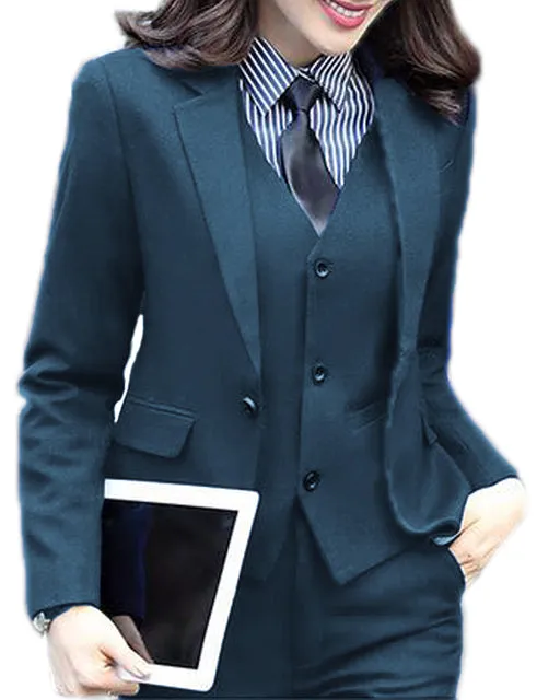 3 Piece Elegant Formal Business Lady Office Suit Set Work Wear Ashore Shop