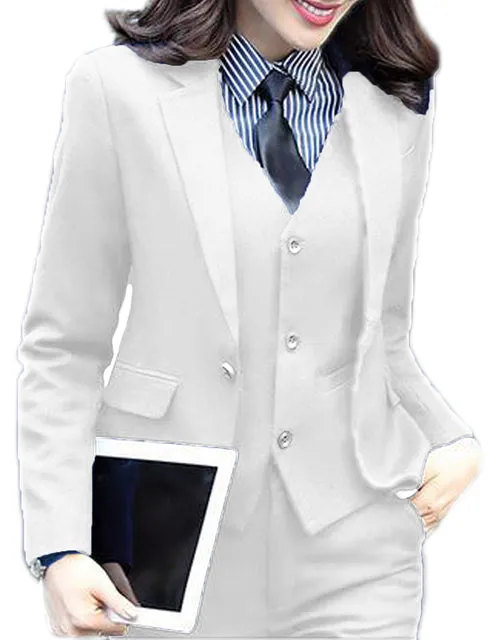 3 Piece Elegant Formal Business Lady Office Suit Set Work Wear Ashore Shop