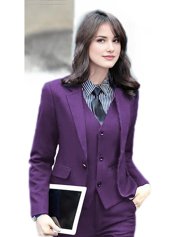 3 Piece Elegant Formal Business Lady Office Suit Set Work Wear Ashore Shop