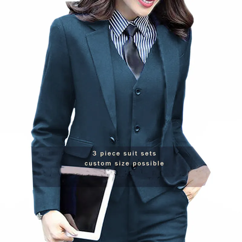 3 Piece Elegant Formal Business Lady Office Suit Set Work Wear Ashore Shop