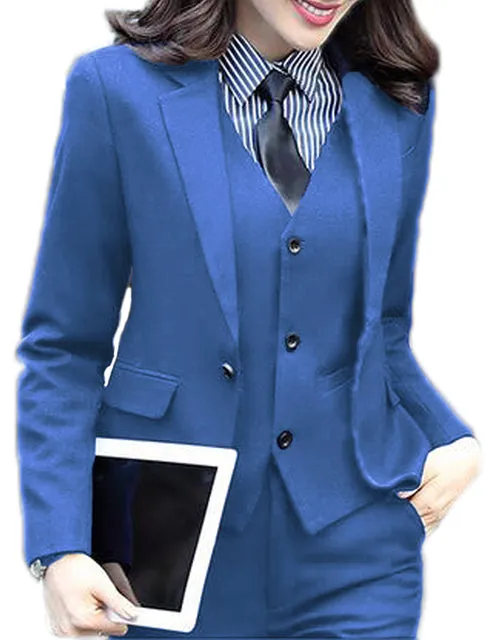 3 Piece Elegant Formal Business Lady Office Suit Set Work Wear Ashore Shop