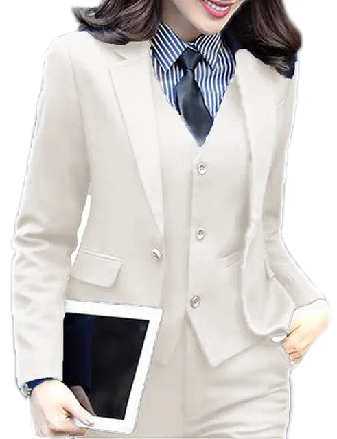 3 Piece Elegant Formal Business Lady Office Suit Set Work Wear Ashore Shop