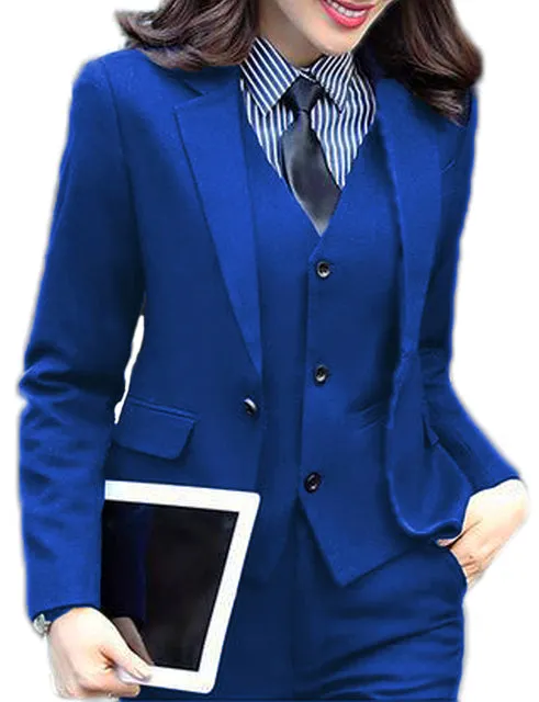 3 Piece Elegant Formal Business Lady Office Suit Set Work Wear Ashore Shop