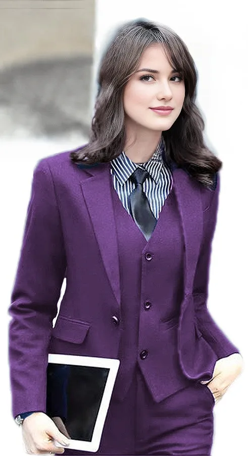 3 Piece Elegant Formal Business Lady Office Suit Set Work Wear Ashore Shop