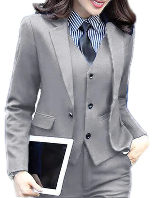 3 Piece Elegant Formal Business Lady Office Suit Set Work Wear Ashore Shop