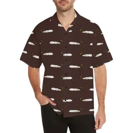 747-8 BROWN UPS HAWAIIAN SHIRT