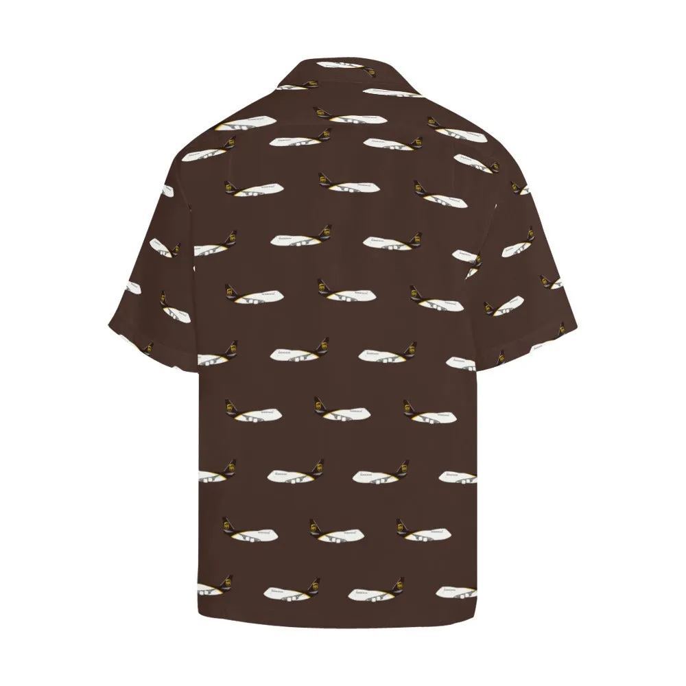 747-8 BROWN UPS HAWAIIAN SHIRT