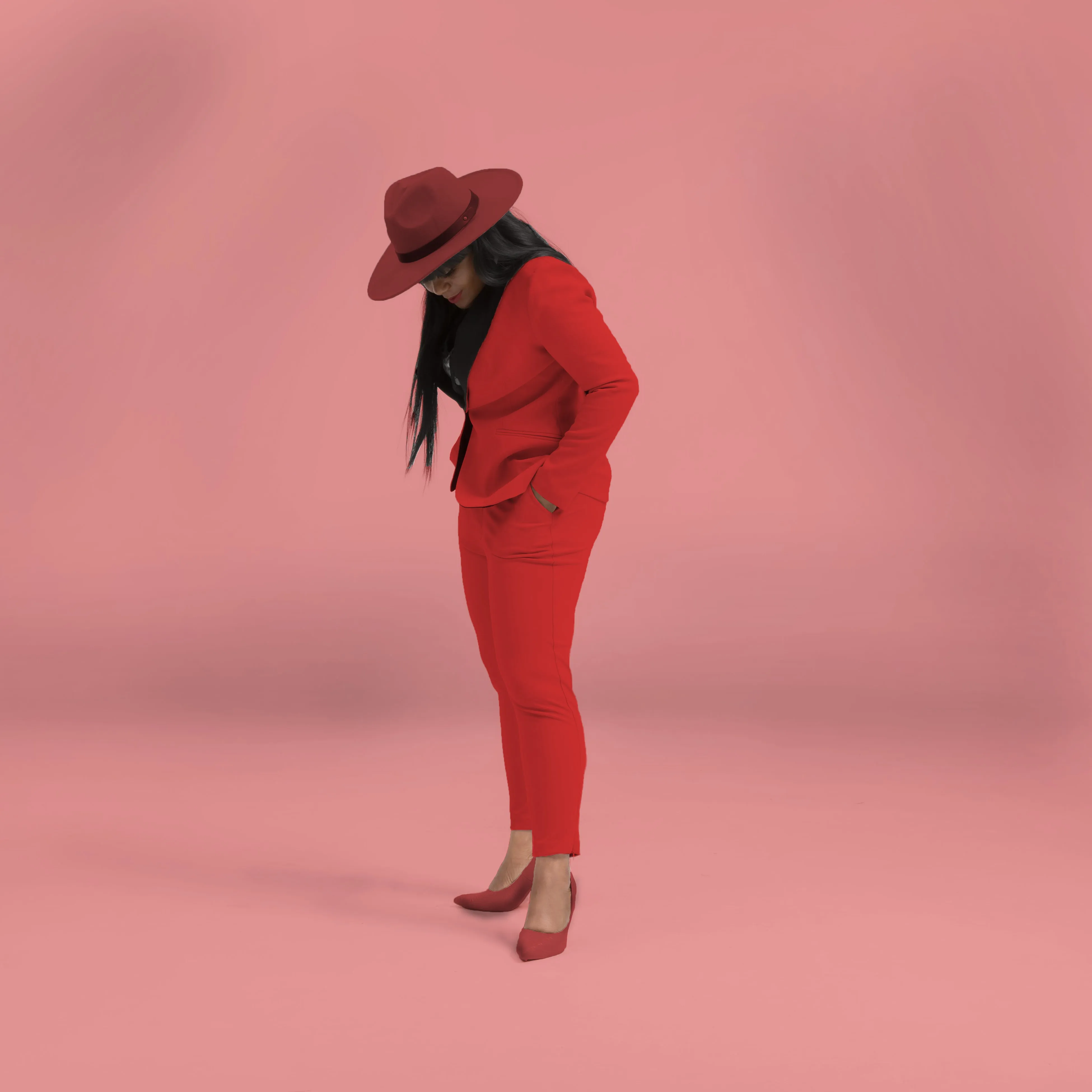 A Rebellious Leggings Suit Set - Crimson