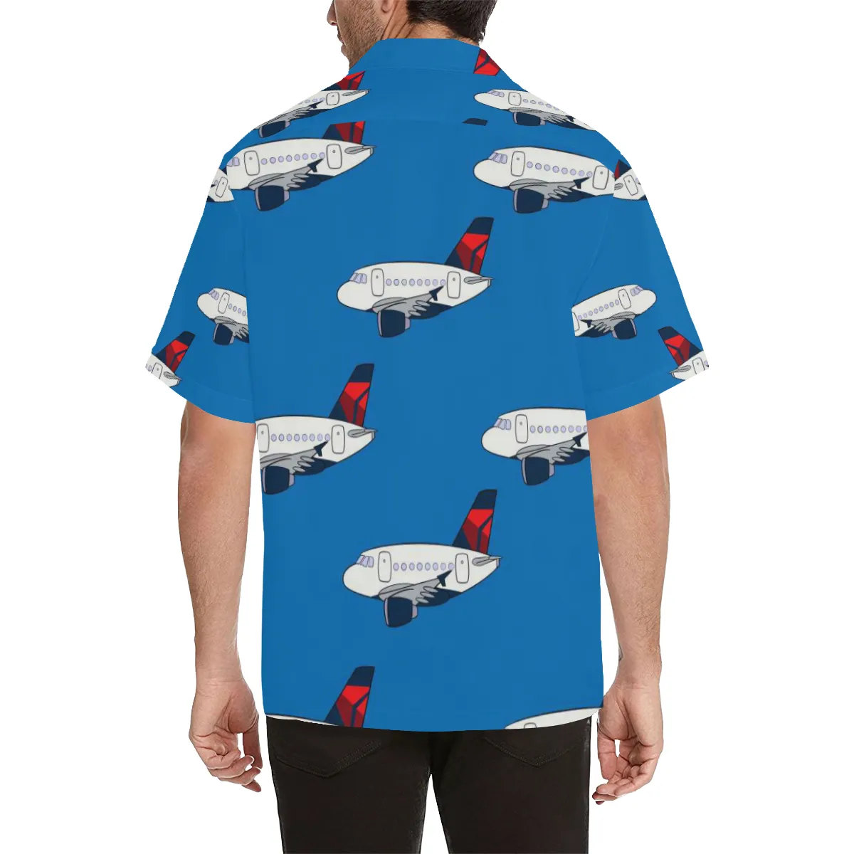 A320 MOTHER D LIGHT BLUE HAWAIIAN SHIRT