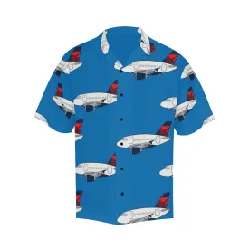 A320 MOTHER D LIGHT BLUE HAWAIIAN SHIRT