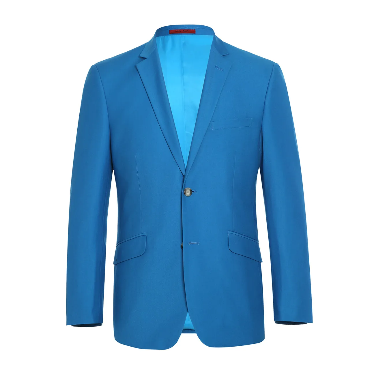 Alessandro Vitello by Renoir Blue Slim Fit 2-Piece Single Breasted Notch Lapel Suit 201-55