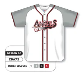 Athletic Knit Custom Sublimated Full Button Baseball Jersey Design 0906
