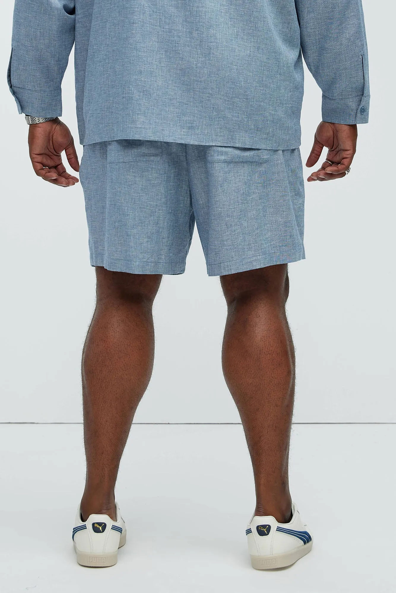 Bahamas Linen Shorts - Blue