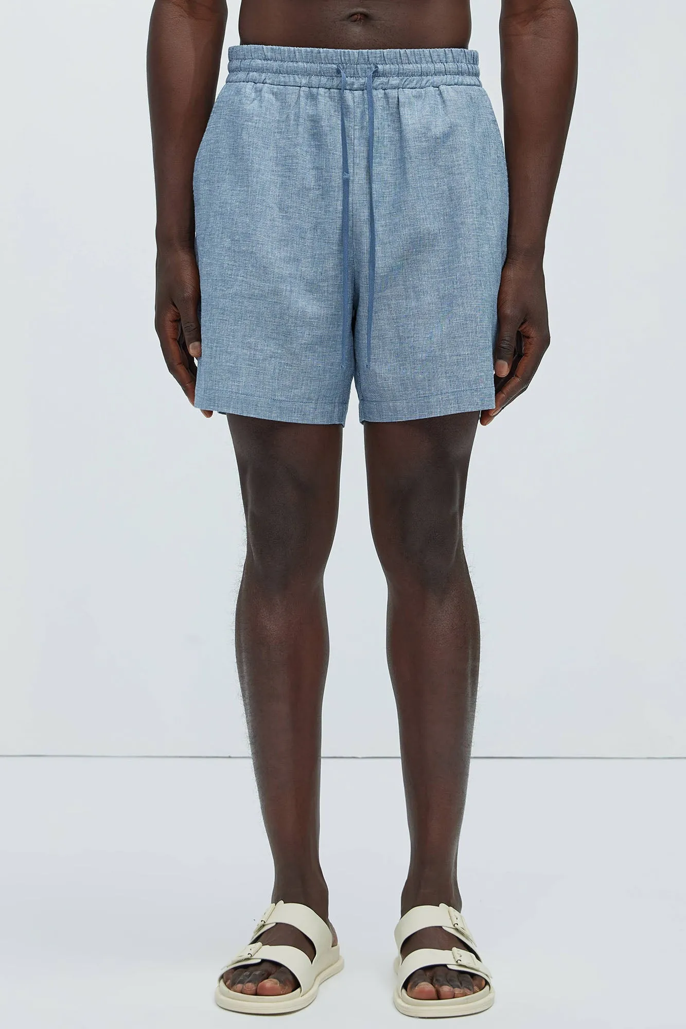 Bahamas Linen Shorts - Blue