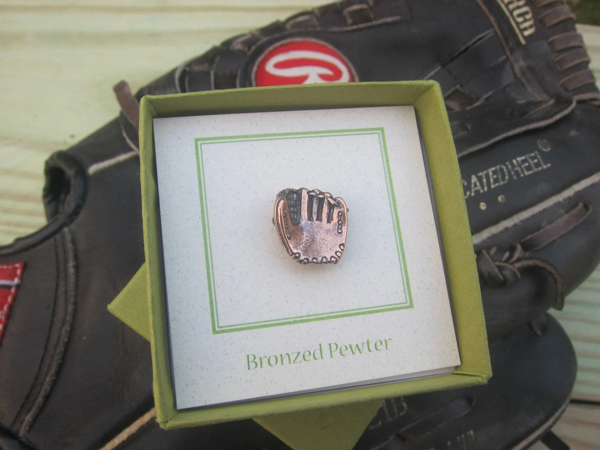 Baseball Glove Copper Lapel Pin
