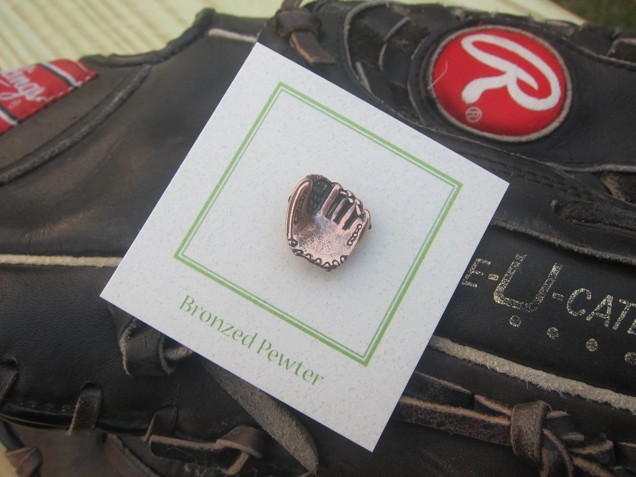 Baseball Glove Copper Lapel Pin