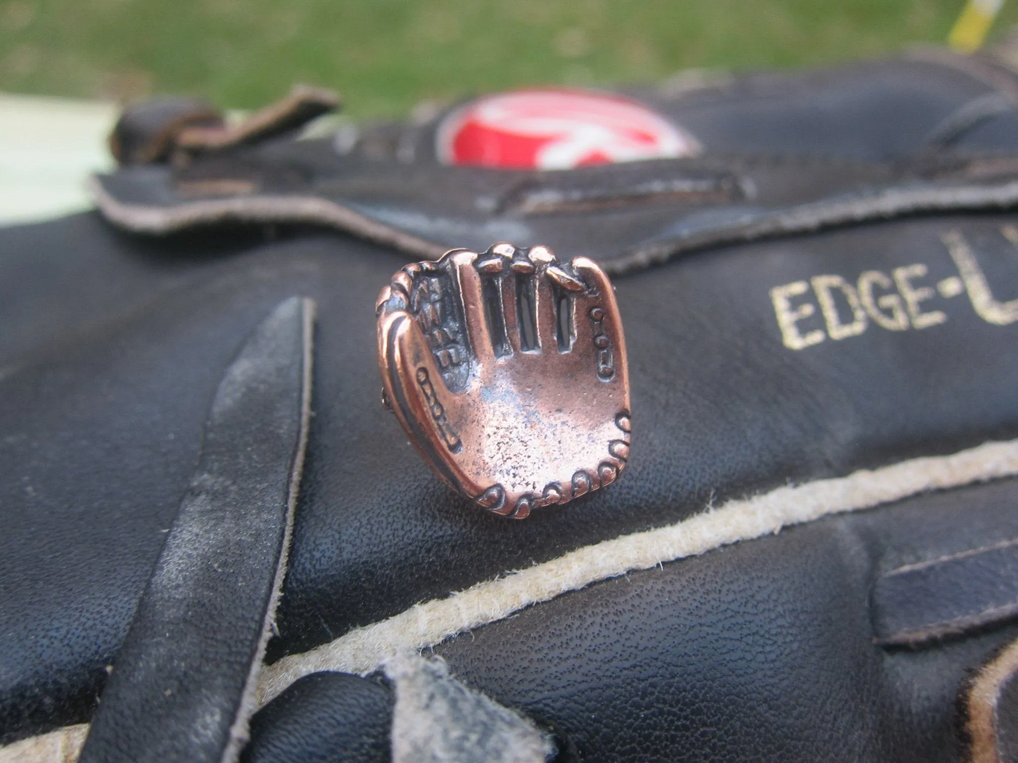 Baseball Glove Copper Lapel Pin