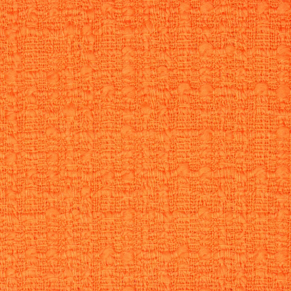 Bright Tangerine Wool Bouclé