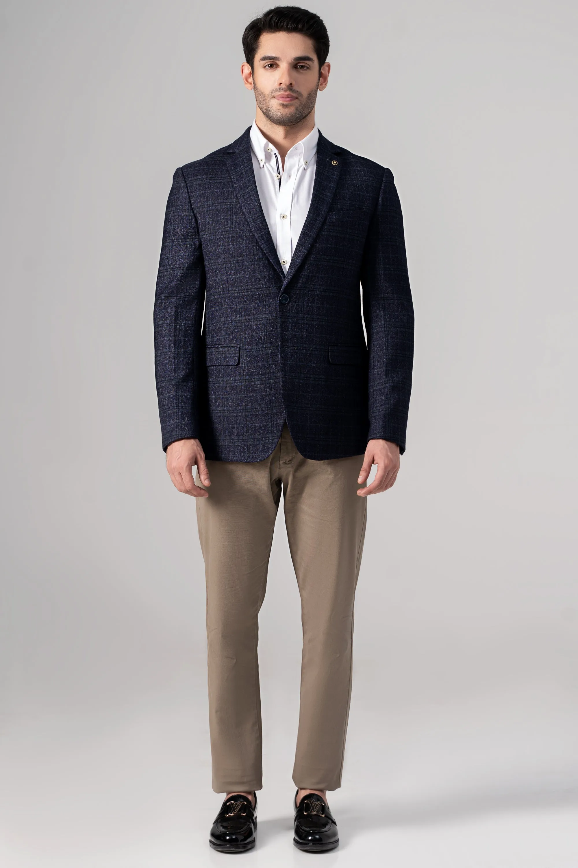 CASUAL COAT  NAVY GREY