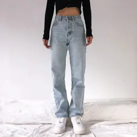 Classic High-Waisted Straight-Leg Jeans