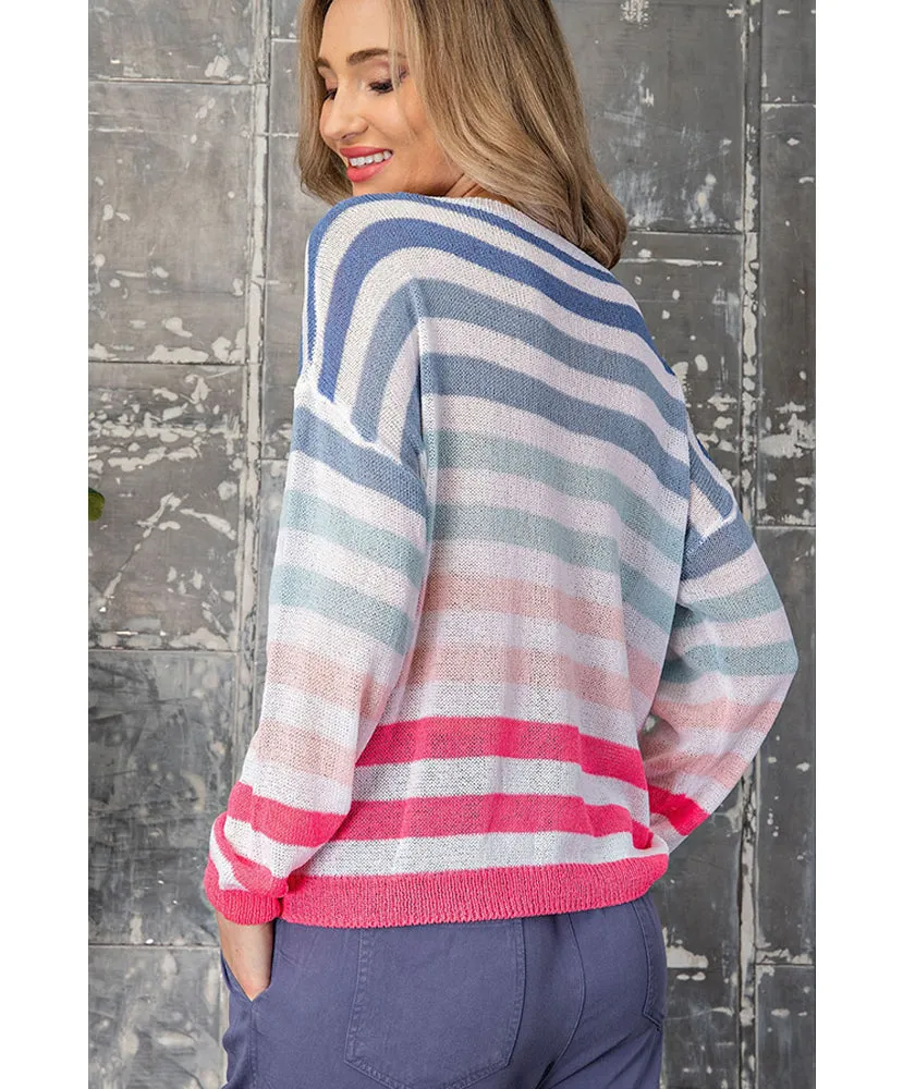 Cotton Candy Striped Sweater