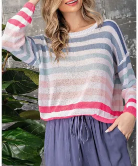 Cotton Candy Striped Sweater