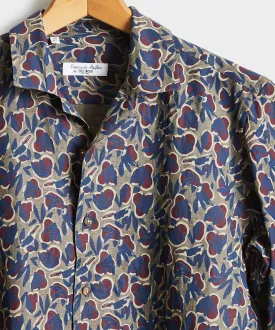 Emanuele Maffeis   Todd Snyder Camo Leaf Print Shirt in Olive