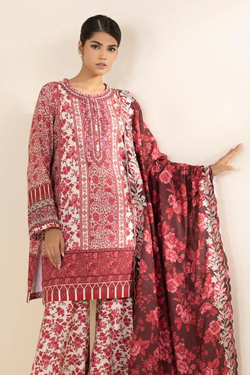 Fall Winter'24 - 3 Piece - Embroidered Linen Suit U3PESG24V827