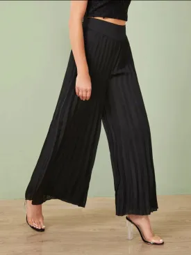 High Waist Pleated Wide Leg Pants