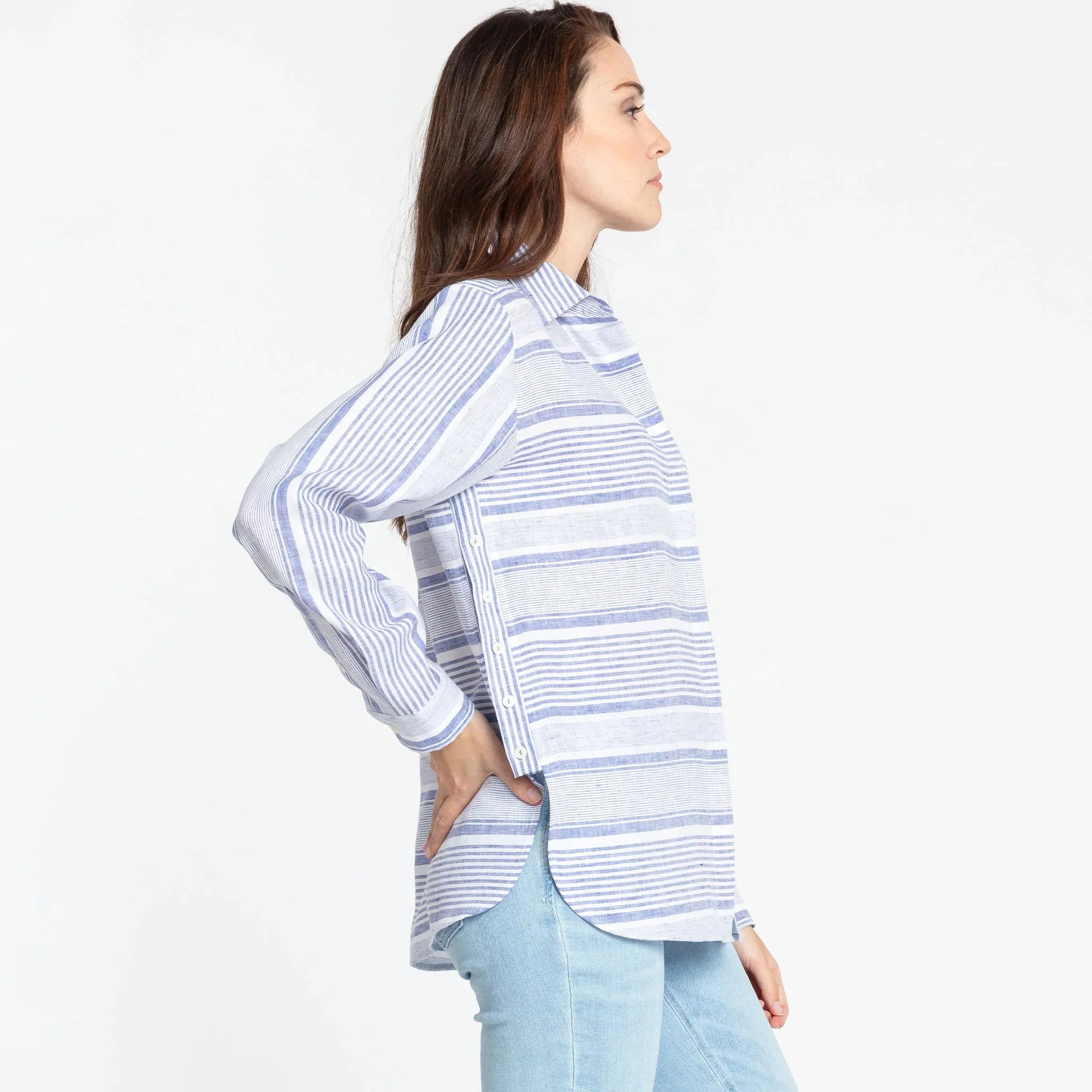 HINSON WU - GEMMA LONG SLEEVE LINEN SHIRT