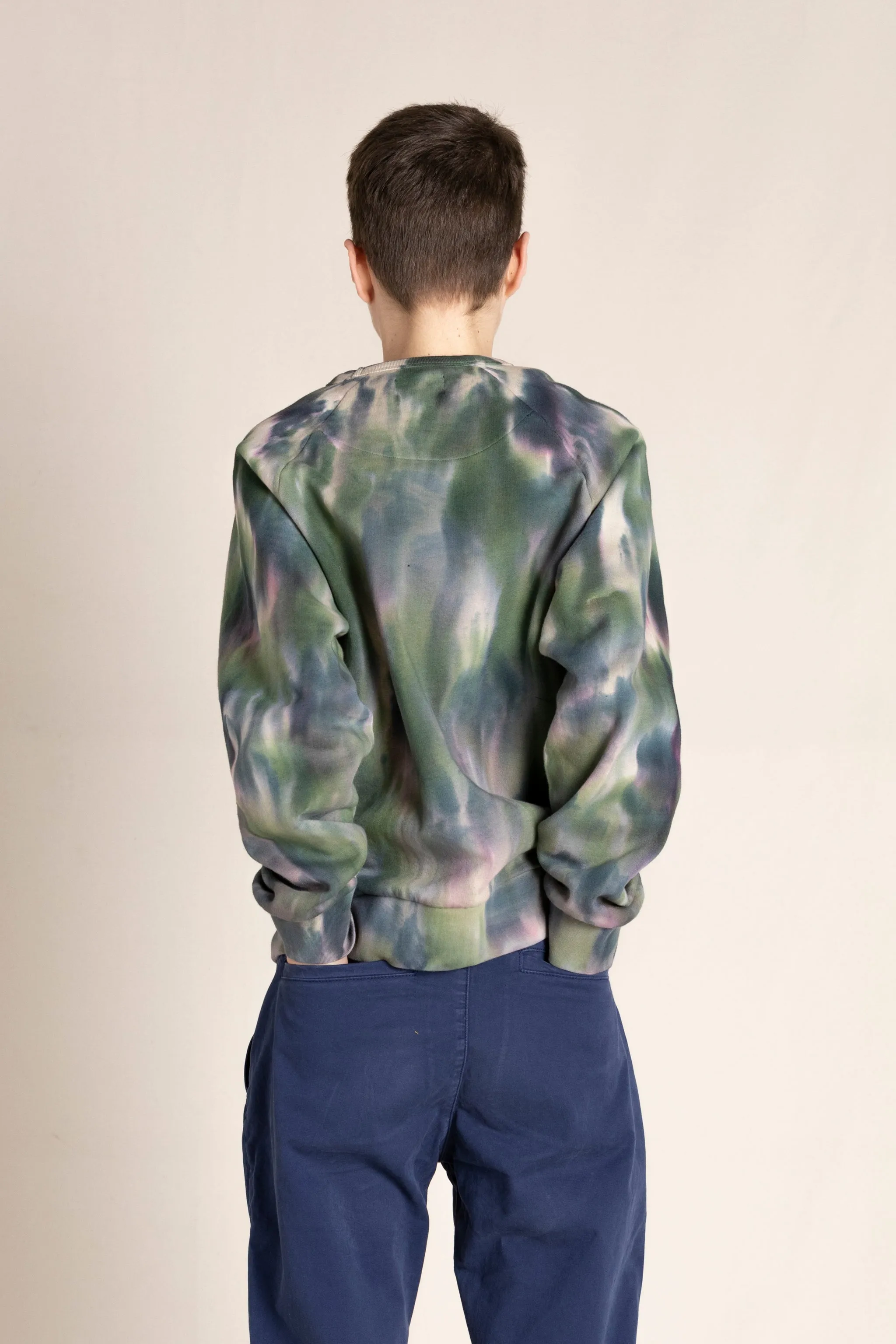 HUBERT  Wood Cream Tie & Dye - Loose Sweater