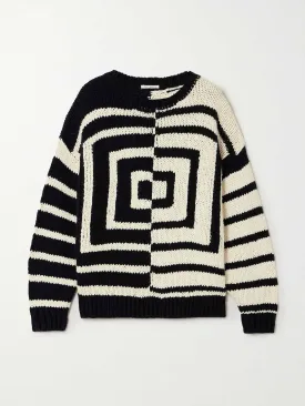 Intarsia knit sweater