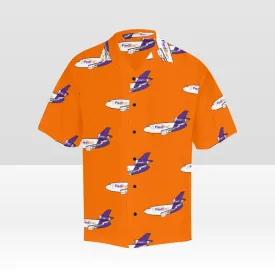MD 11 FEDEX ORANGE HAWAIIAN SHIRT