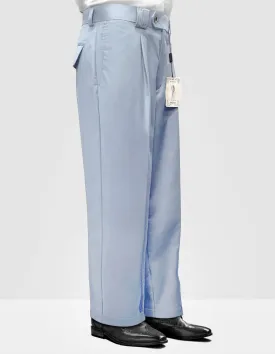 Men's Dress Pants Wide Leg 150's Italian Wool | Powder | WP-100