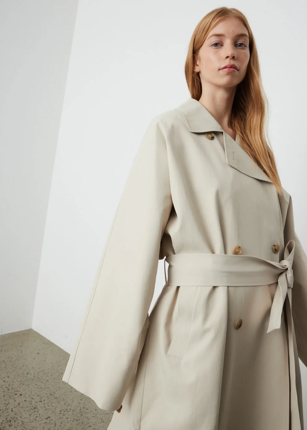 Raglan Sleeve Trench Coat