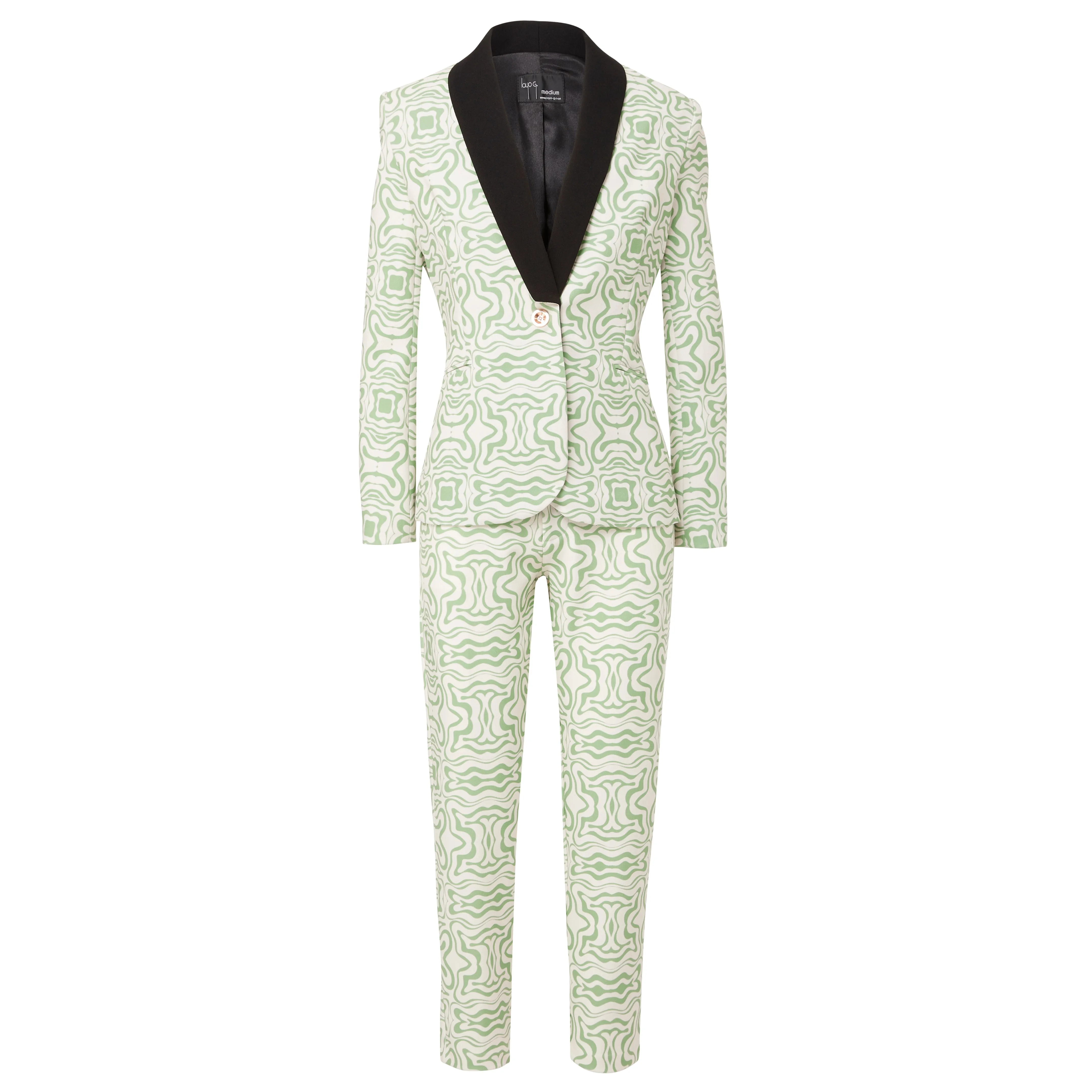Rebellious Stretch Blazer - Sage Pattern