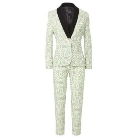 Rebellious Stretch Blazer - Sage Pattern