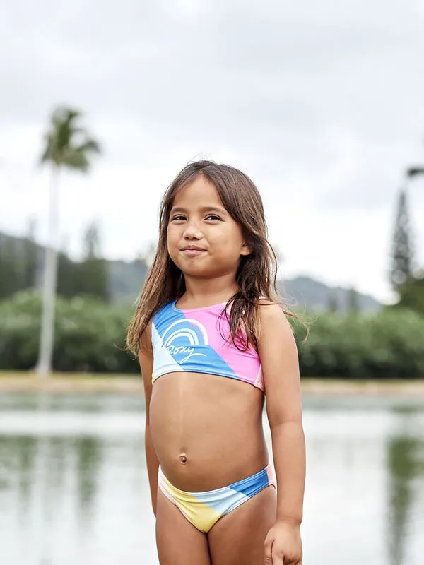 Roxy Girl 'Touch of Rainbow' Crop Top Bikini Set