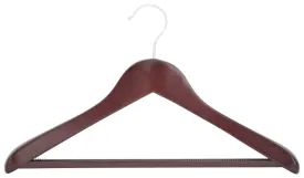 Simple Spaces HEA00046G Suit Hanger, 6.6 lb Capacity, Steel/Wood, Mahogany :EA: QUANTITY: 1