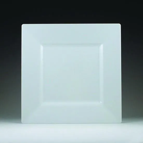 Simply Squared White Dinner Plates 9.5in.