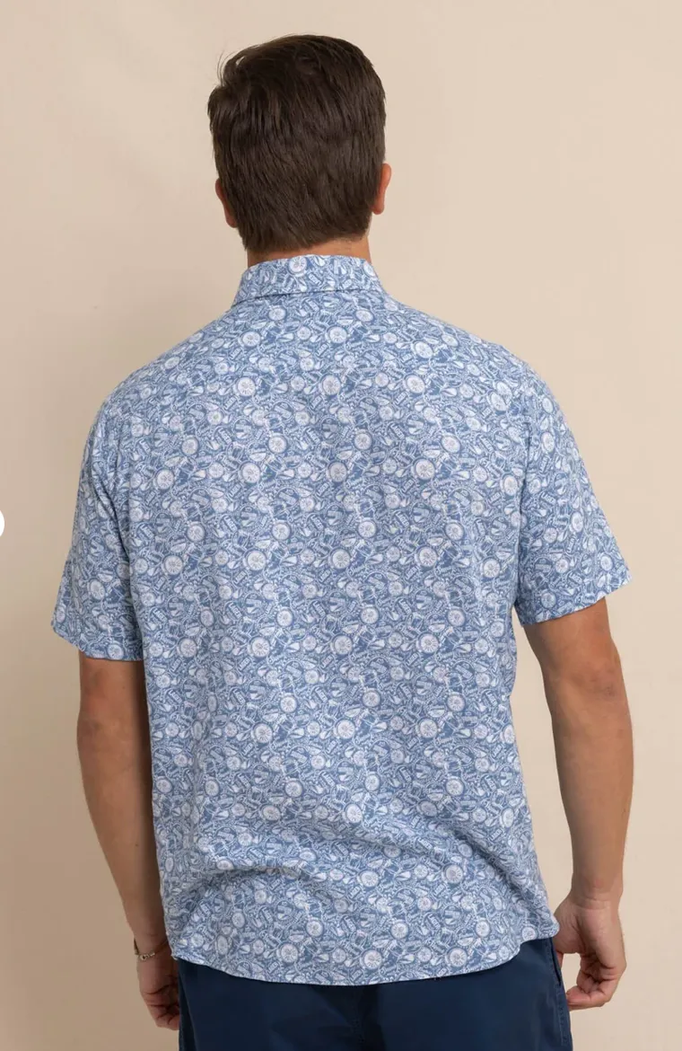 Southern Tide Caps Off Sport Shirt Coronet Blue