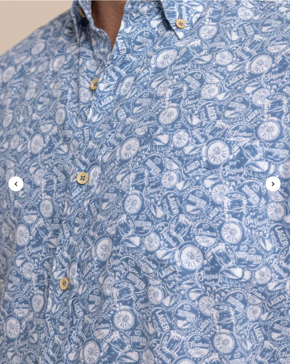 Southern Tide Caps Off Sport Shirt Coronet Blue