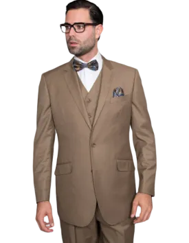 Statement Bronze Men's Suit 100% Wool Vested