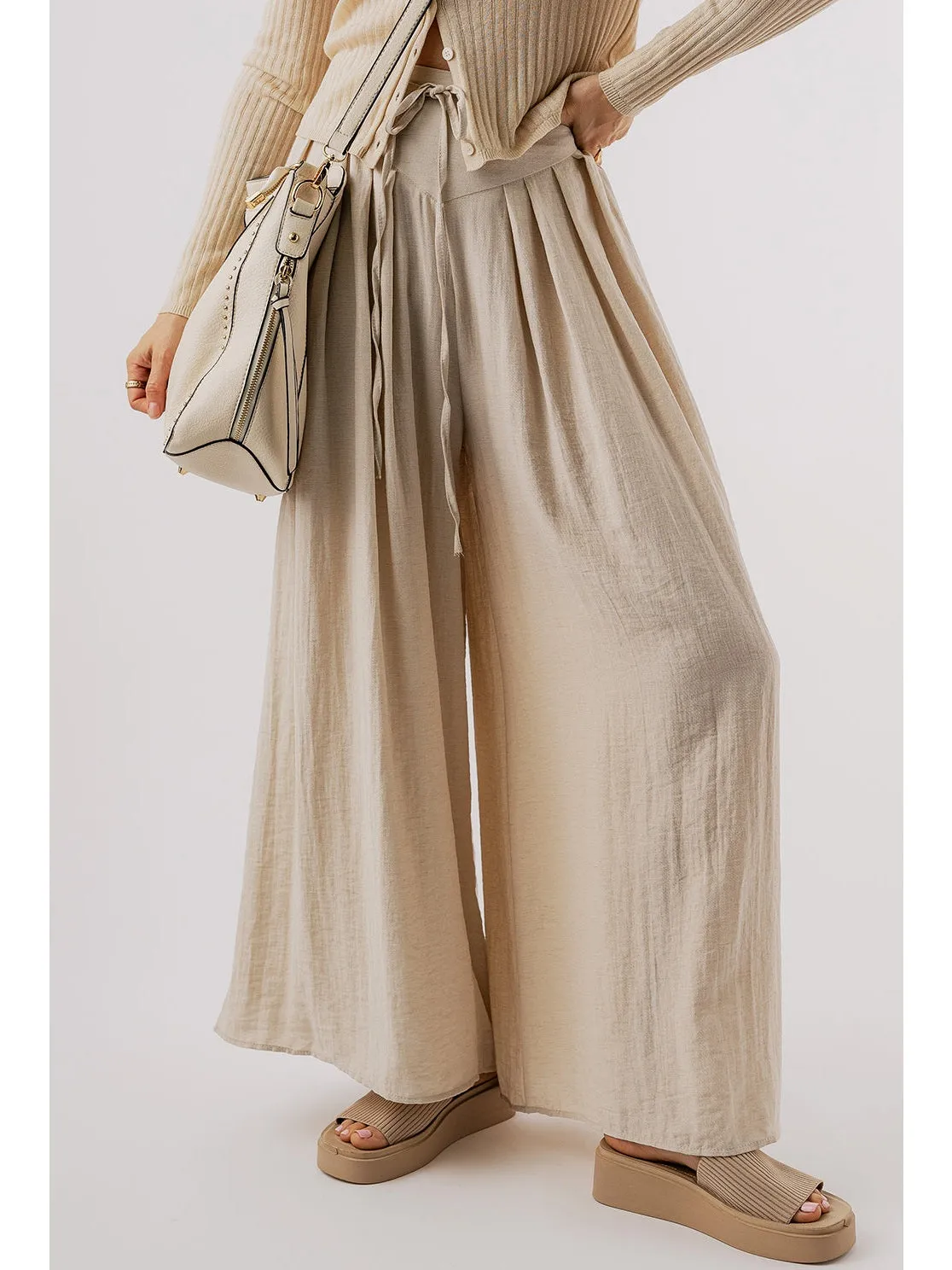 Tied Wide Leg Pants