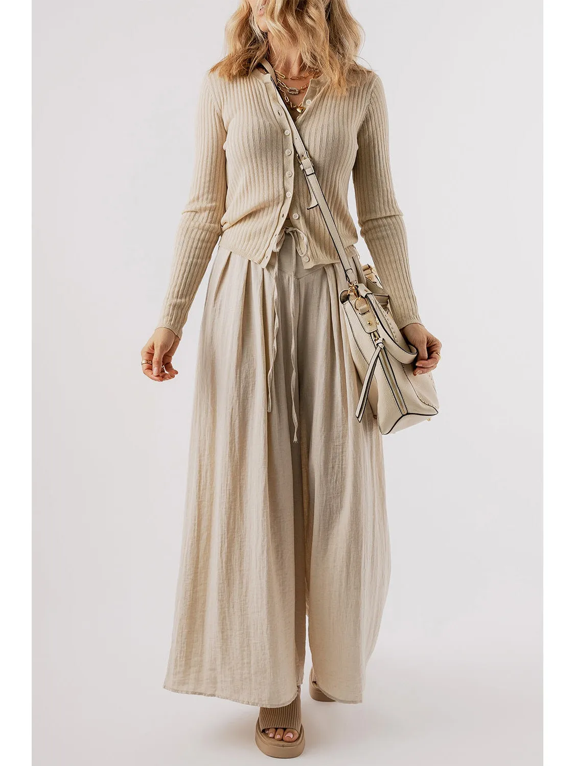 Tied Wide Leg Pants