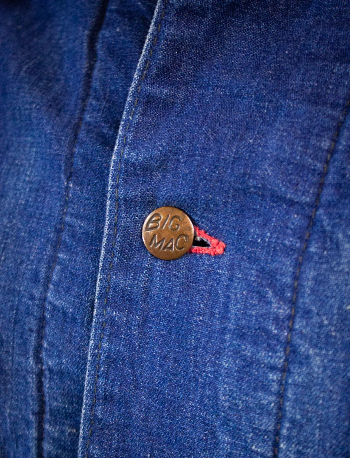 Vintage Big Mac Denim Chore Coat 50s Medium Wash XL